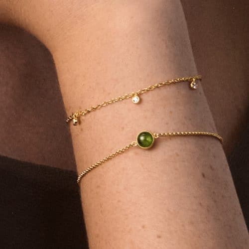 Alternative view of Julie Sandlau Primini Bracelet Moss Green Crystal
