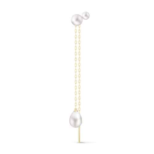 Julie Sandlau Edna Duo Ear Pendant Look White Freshwater Pearls