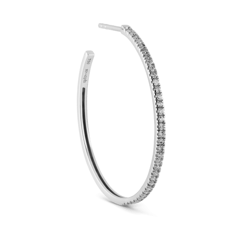 Ro Copenhagen Rock Classic Grey Diamond Hoop L