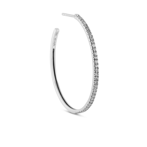 Ro Copenhagen Rock Classic Grey Diamond Hoop L
