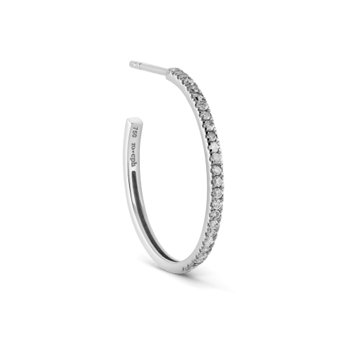 Ro Copenhagen Rock Classic Grey Diamond Hoop M