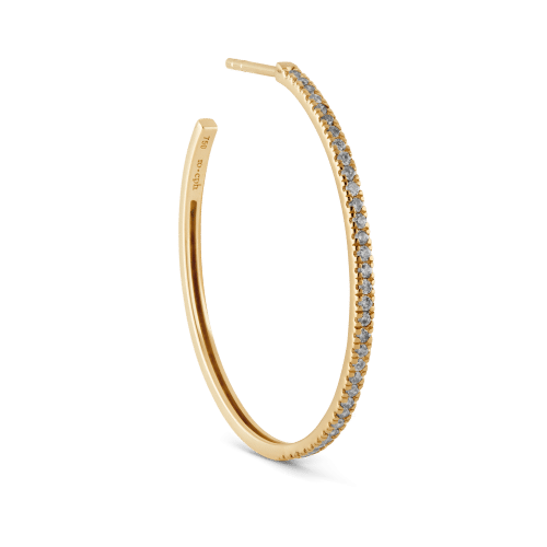 Ro Copenhagen Rock Classic Grey Diamond Hoop L