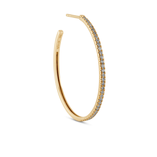 Ro Copenhagen Rock Classic Grey Diamond Hoop L