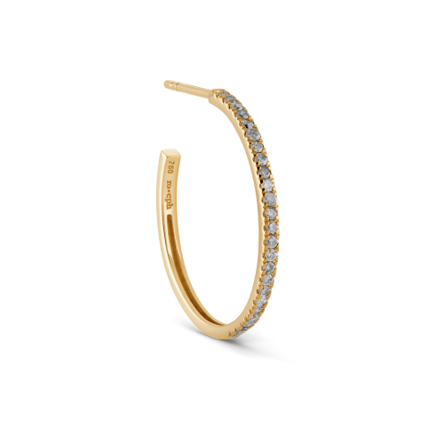 Ro Copenhagen Rock Classic Grey Diamond Hoop M
