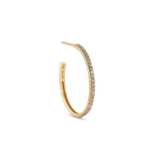 Ro Copenhagen Rock Classic Grey Diamond Hoop M