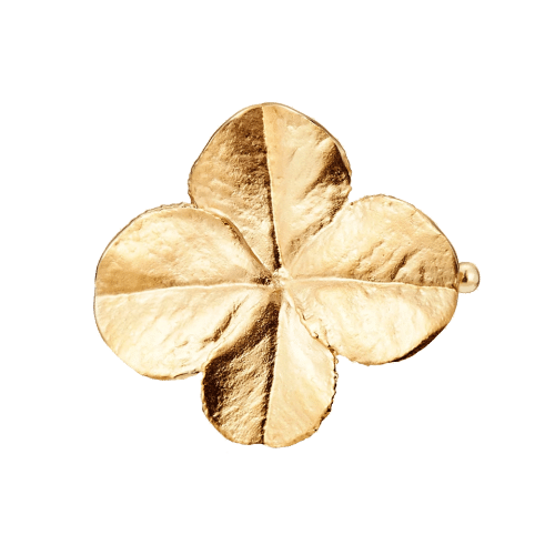 Firkløver hair clip, forgylt