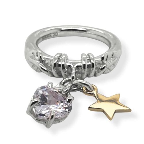 Rikke Harsheim - Bladring - Heng - Blank sten - Gull STJERNE