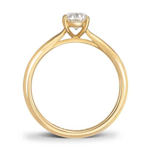 Ovalslipt enstens diamantring 0,70ct TW/SI - Bilde 3
