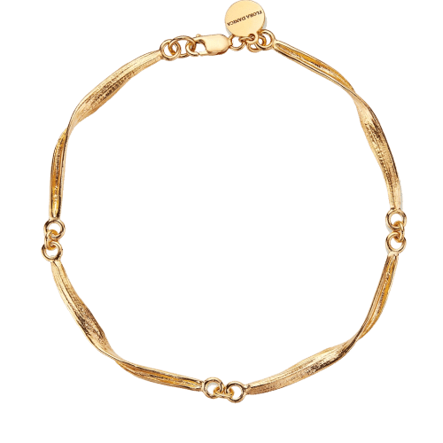 Græs armbånd Forgylt