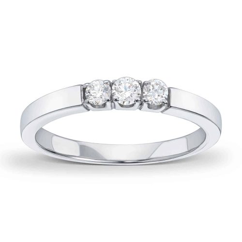 Alternative view of Hvitt gull alliansering med 3 diamanter