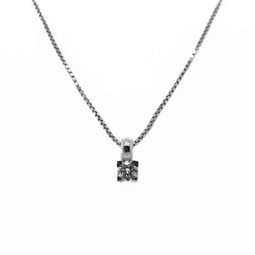 Hvitt gull anheng med diamant 0,30 ct. TW(F)-VS2