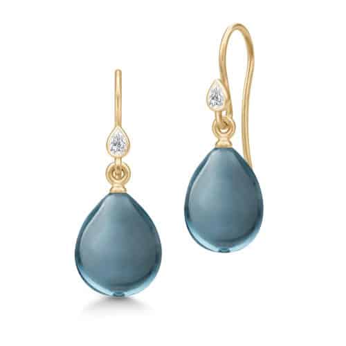 Julie Sandlau Prima Ballerina Earrings London Blue Crystal