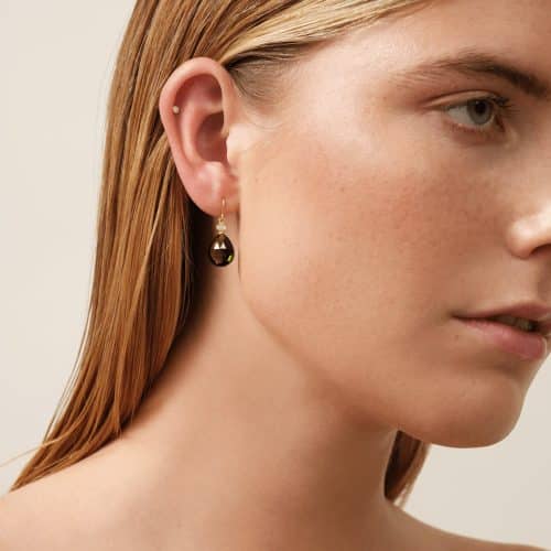 Alternative view of Julie Sandlau Ofelia Earrings Olive Green Crystal