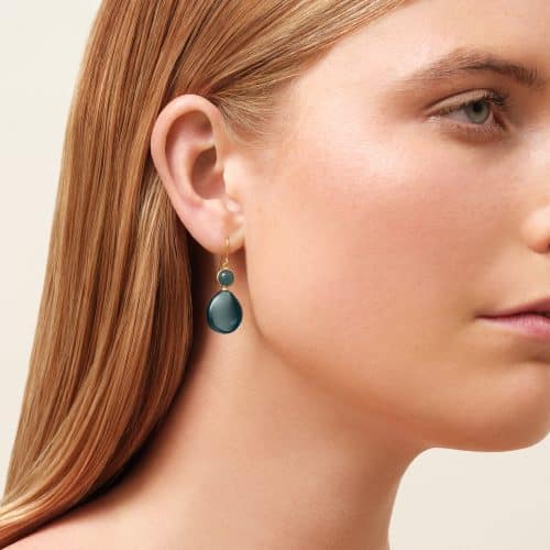 Alternative view of Julie Sandlau Prime Drop Earrings Midnight and London Blue Crystal