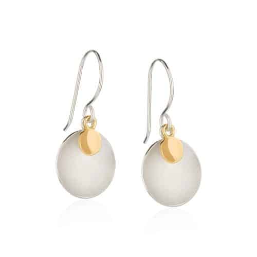 BAKKA - Heng ørepynt, sølv m/forgylt hengende