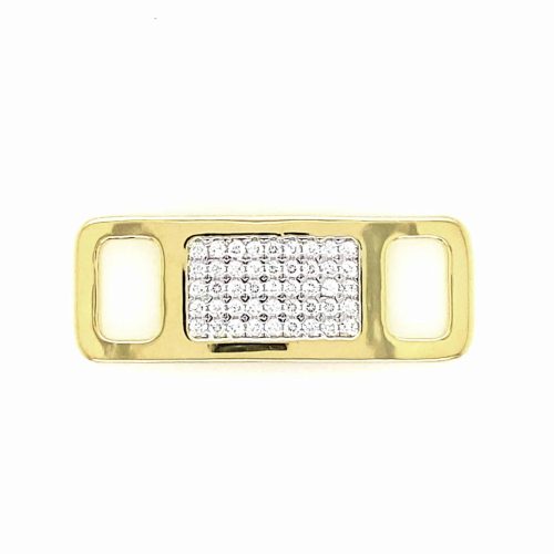 TAGS Silver-Goldplated-White CZ