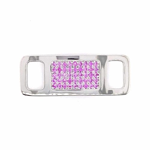 TAGS Silver-Rhodium-Pink CZ
