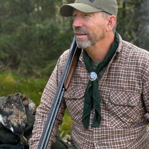 Alternative view of Villmarkknappen - Elg