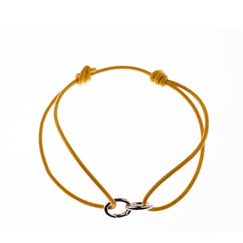 TuaMea Link bracelet, 925s RH, yellow leather