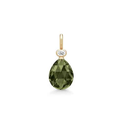 Julie Sandlau Ofelia Pendant Olive Green Crystal