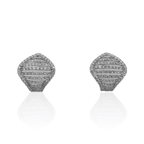 Hvitt gull øreringer med diamanter