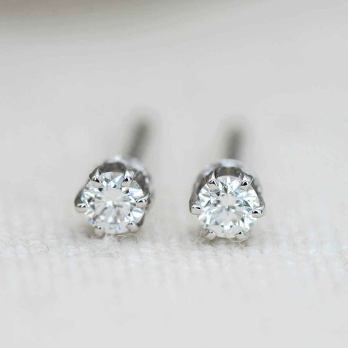 Alternative view of Hvitt gull enstens ørepynt 0,10 ct TW/SI1