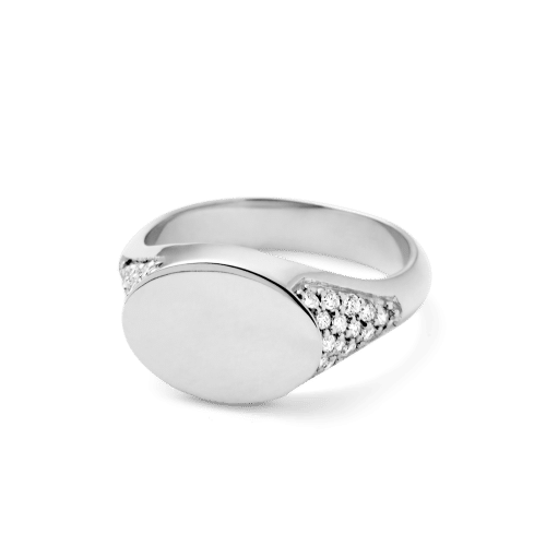 Ro Copenhagen Signet Rock Diamond Ring