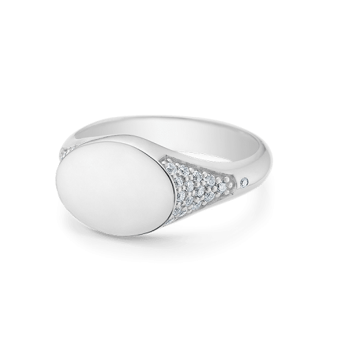 Ro Copenhagen Signet Rock Diamond Ring