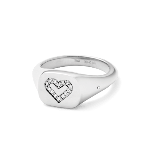 Ro Copenhagen Signet Heart Diamond Ring