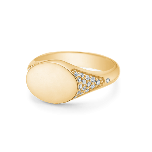 Ro Copenhagen Signet Rock Diamond Ring