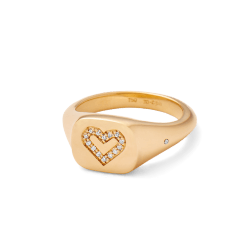 Ro Copenhagen Signet Heart Diamond Ring