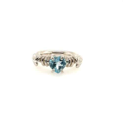 Rikke Harsheim - Bladring - Sky Blue Topaz