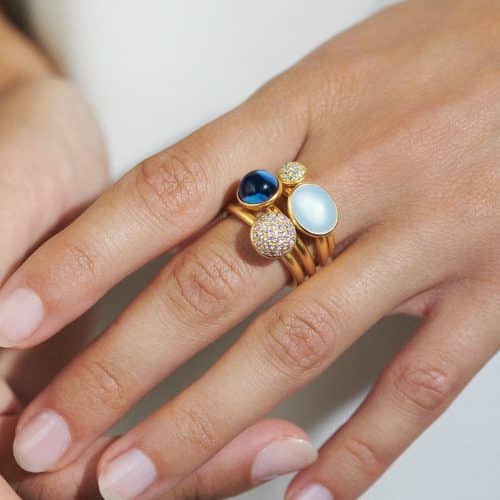 Alternative view of Julie Sandlau Primini Ring Sapphire Blue Crystal