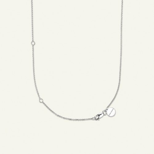 Rose halskjede med anheng og diamant, sølv - Bilde 3