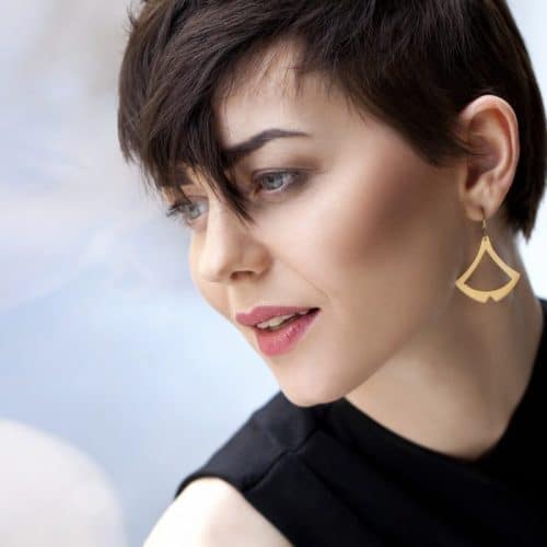 Alternative view of BAKKA - Seil ørepynt forgylt