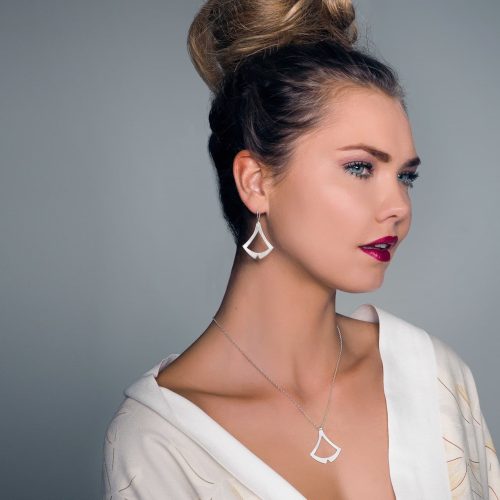 Alternative view of BAKKA - Bare Blad halskjede, sølv i 42cm