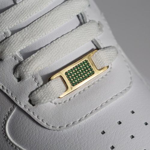 Alternative view of TAGS Silver-Goldplated- Green CZ