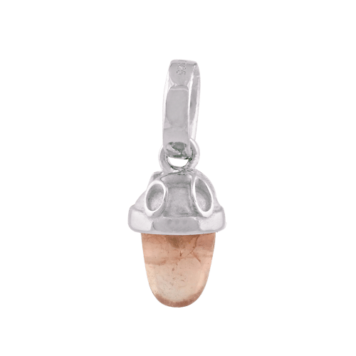 Lucky Drop pendant 925s RH, 1 x 5 mm Rose Tourmaline