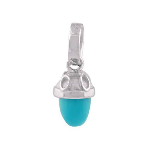 Lucky Drop pendant 925s RH, 1 x 5 mm Turquoise