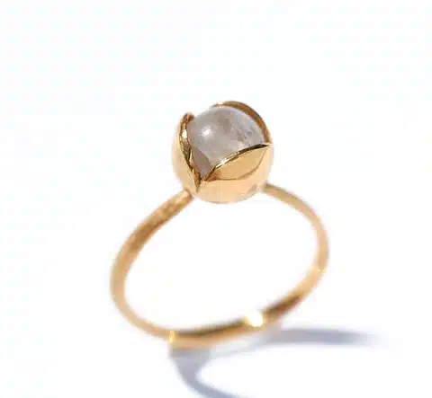 Ulrikke Vogt - Medium Bud Floret ring Rosequartz