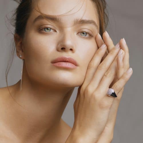 Alternative view of Julie Sandlau Fina Single Backdrop F-G/SI brilliant cut diamonds