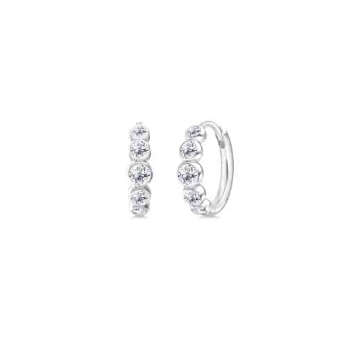 Julie Sandlau Lumen Medium Hoops F-G/VS brilliant cut diamonds