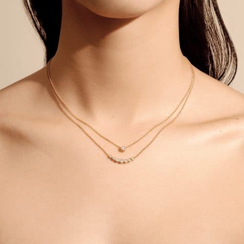 Alternative view of Julie Sandlau Luster Necklace F-G/VS brilliant cut diamond