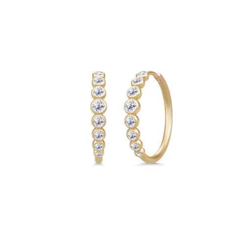 Julie Sandlau Lumen Midi Hoops F-G/VS brilliant cut diamonds