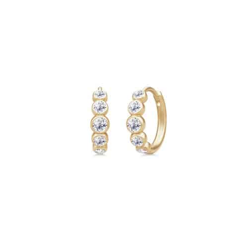 Julie Sandlau Lumen Medium Hoops F-G/VS brilliant cut diamonds