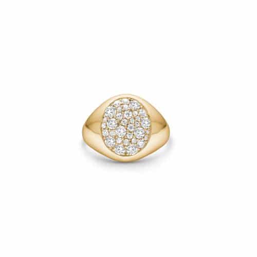 Julie Sandlau Multipavé Signet Ring F-G/SI brilliant cut diamonds