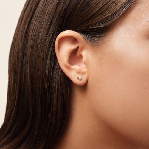 Alternative view of Julie Sandlau Fina Earstud F-G/SI brilliant cut diamonds