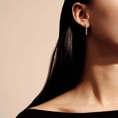 Alternative view of Julie Sandlau Luster Earring F-G/VS brilliant cut diamonds
