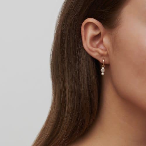 Julie Sandlau Eden Ear Pendant White Freshwater Pearls - Bilde 3