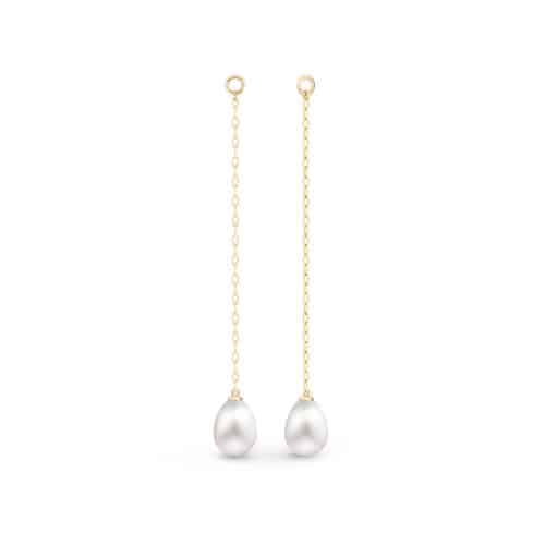 Julie Sandlau Esther Ear Pendant White Freshwater Pearls